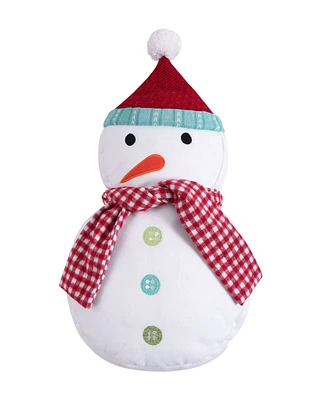 Levtex Holly Jolly Snowman Figure Decorative Pillow, 11" x 17"