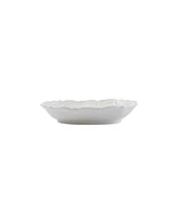 Vietri Incanto Stone White Lace Small Oval Bowl