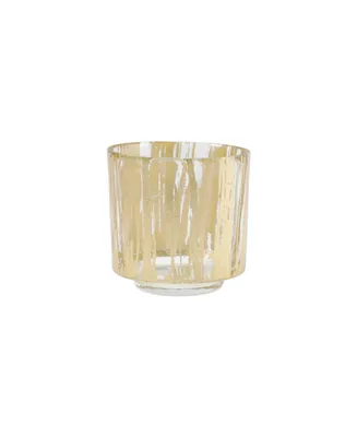 Vietri Rufolo Glass Gold Brushstroke Votive