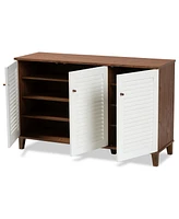 Baxton Studio Coolidge 8-Shelf Shoe Storage Cabinet