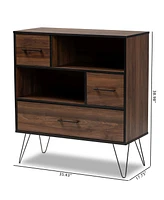 Baxton Studio Charis 1-Drawer Bookcase