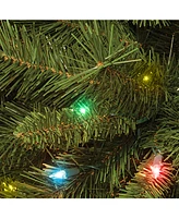 National Tree 7 .5' Winchester Pine Hinged Tree with 500 Multi Lights