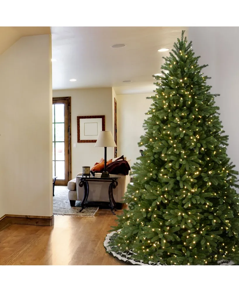 National Tree 7.5' "Feel Real" Jersey Fraser Fir Hinged Tree with Clear Lights