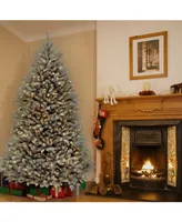 National Tree 7' Dunhill Fir Hinged Tree with Clear Lights