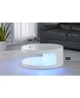 Artiva Usa La Villi no Modern Euro Coffee Table with Remote Led Light