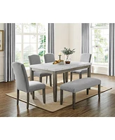 Closeout! Emily Marble Rectangular Dining Table