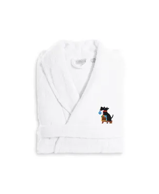 Linum Home Textiles Embroidered Luxury and Terry Bathrobe