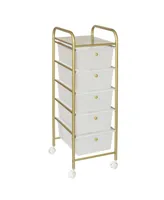 Honey Can Do -Drawer Rolling Storage Cart With Plastic Drawers