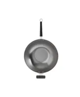 Joyce Chen Professional Series 14" Carbon Steel Wok with Phenolic Handles - Silver