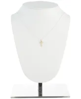 Lauren Ralph Lauren Key Pendant Necklace in Sterling Silver & 18k Gold-Plate, 14" + 3" extender