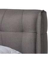 Gretchen Modern and Contemporary Queen Platform Wingback Bed