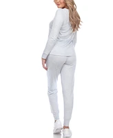 White Mark Women's 2pc Loungewear Set