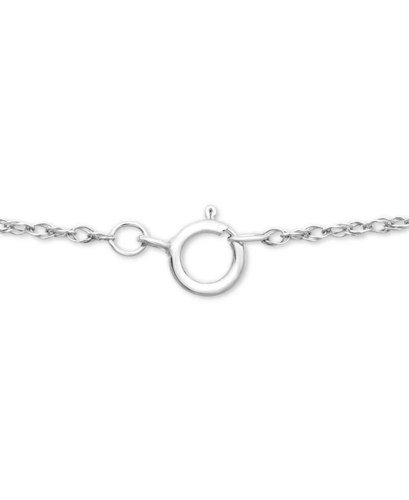 Diamond Heart Loop 18" Pendant Necklace (1/2 ct tw) in 10K White Gold