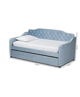 Freda Traditional and Transitional Twin Size Daybed with Trundle