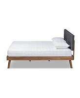 Closeout Devan Mid-Century Modern Full Platform Bed