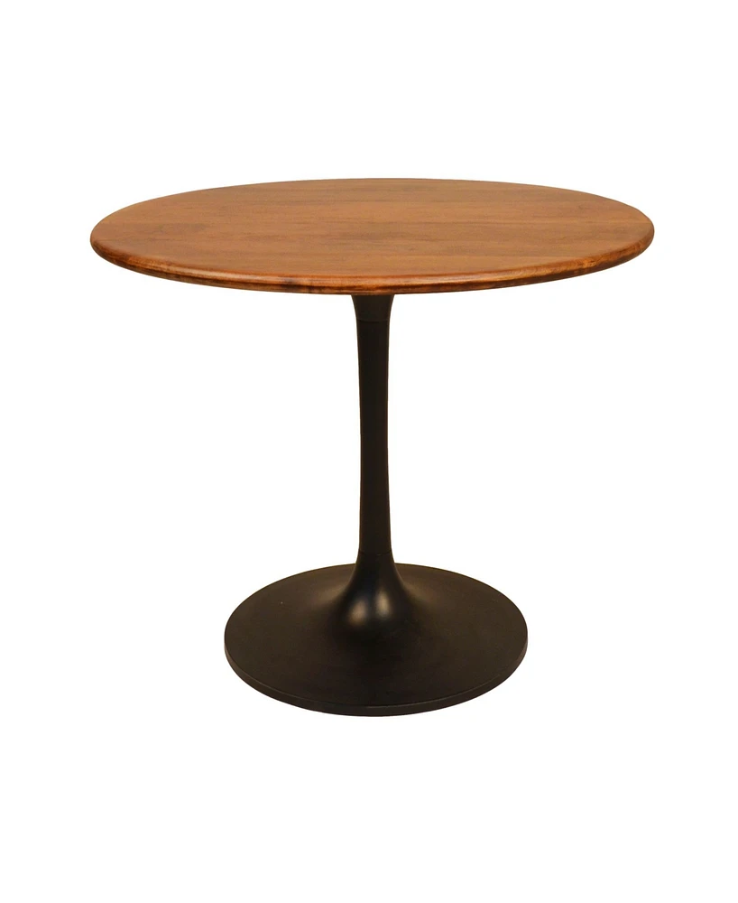 Alden Wood Top Round Dining Table