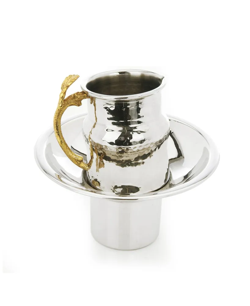 Small Wash Cup with Water Basin - Silver