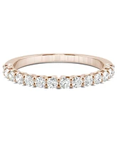 Charles & Colvard Moissanite Wedding Band (3/8 ct. t.w. Dew) 14k White, Yellow or Rose Gold