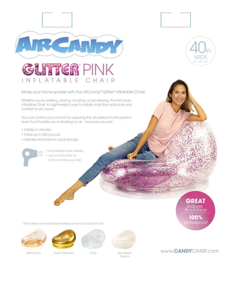 PoolCandy's AirCandy Glitter Inflatable Chair