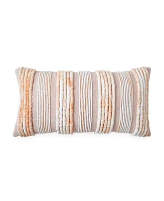 Peri Space-Dyed Tufted Decorative Pillow, 14" x 28"