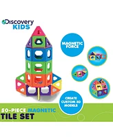 Discovery Kids Toy Magnetic Tiles 50 Piece