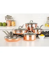 Viking 3-Ply Hammered Copper Clad 10-Pc. Cookware Set