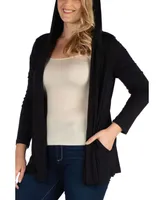 Women's Plus Hooded Cardigan