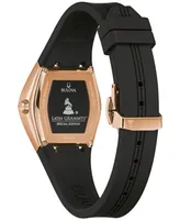 Bulova Women's Latin Grammy Black Silicone Strap Watch 30.5mm