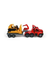 FunRise Cat Heavy Movers Fire Truck with Bulldozer