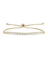 Diamond Bolo Bracelet (1/10 ct. t.w.) Sterling Silver, 14k Gold-Plated Silver or Rose