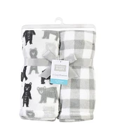 Hudson Baby Infant Silky Plush Blanket, Gray Elephant, 30x36 inches