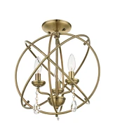 Aria 3 Lights Convertible Chandelier or Semi Flush