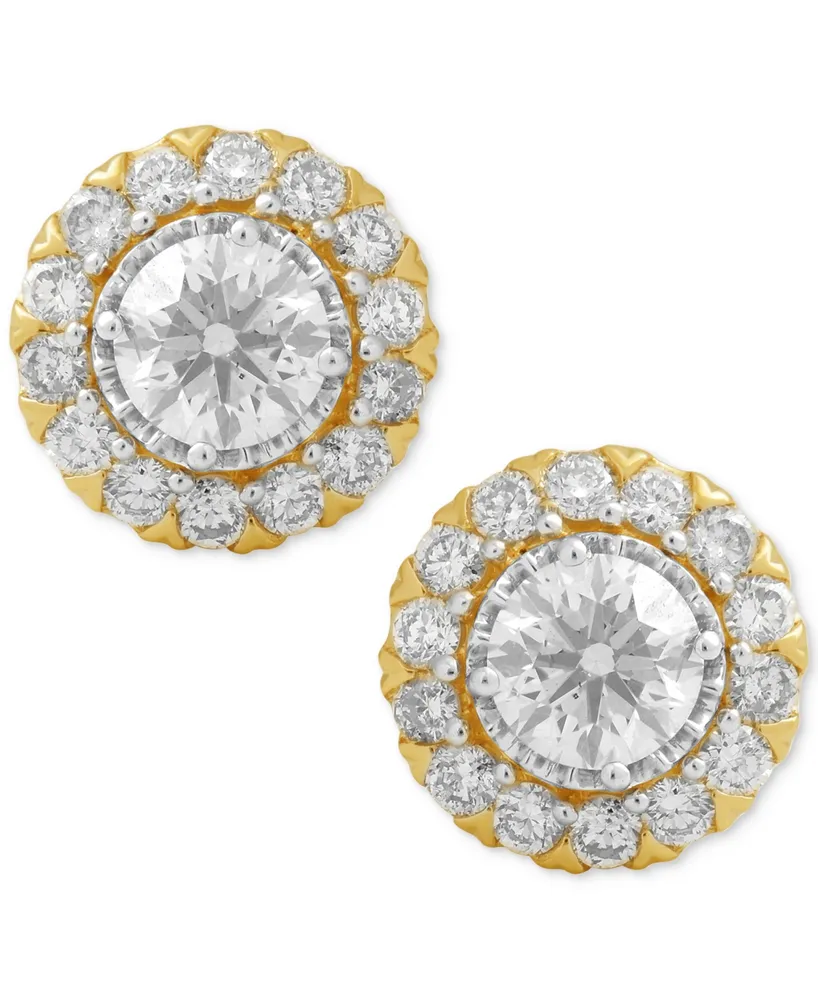 Diamond Halo Stud Earrings (1 ct. t.w.) in 10k Gold