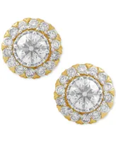 Diamond Halo Stud Earrings (1 ct. t.w.) in 10k Gold