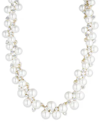 Anne Klein Pearl Cluster Collar Necklace, 18"