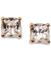 Morganite Cushion Stud Earrings (1 ct. t.w.) in 14k Rose Gold