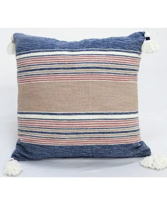 Chicos Home Striped Tassels Decorative Pillow