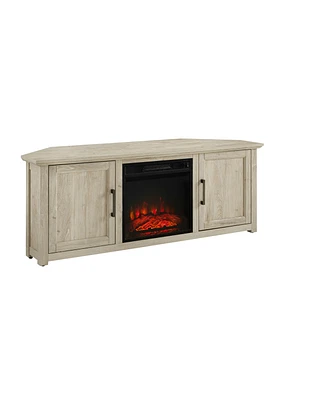 Camden 58" Corner Tv Stand with Fireplace