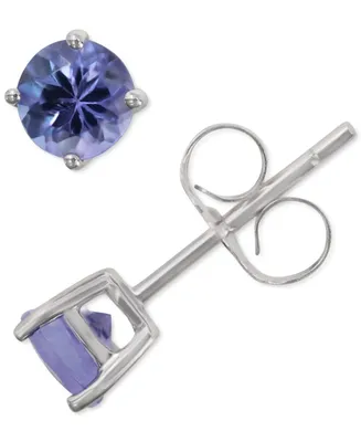 Ruby Stud Earrings (1/2 ct. t.w.) in 14k White Gold (Also in Tanzanite and Sapphire)