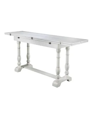 Eerry Farmhouse Folding Trestle Console to Dining Table