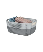 Simplify 2-Tone Decorative Large Storage Basket