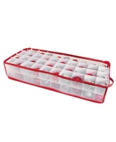 Simplify 80 Count Ornament Storage Organizer in Red