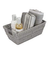 Simplify Small Shelf Storage Rattan Tote Basket