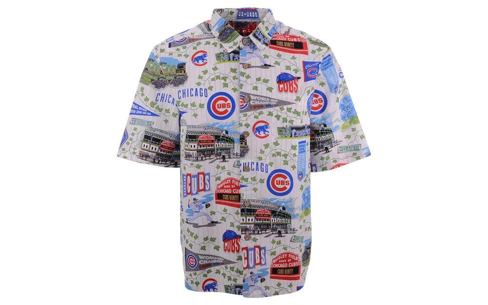 Lids Authentic Mlb Apparel Chicago Cubs Men's Scenic Print Short Sleeve  Shirt
