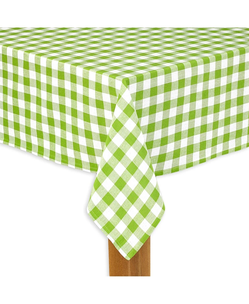 Lintex Buffalo Check Green 100% Cotton Table Cloth for Any Table 52"X70"