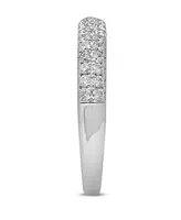 Diamond Double Row Band (1/2 ct. t.w.) in 14k White Gold