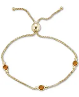 Blue Topaz Popcorn Link Bolo Bracelet (7/8 ct. t.w.) Sterling Silver or 14K Gold Over (also Amethyst and Citrine)