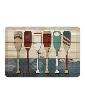 Laural Home Playful Oars Kitchen Mat