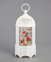 10.2" H Light Emitting Diode (Led) Swirl Birdcage Xmas