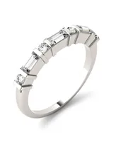 Moissanite Baguette Wedding Band 1/2 ct. t.w. Diamond Equivalent 14k White Gold